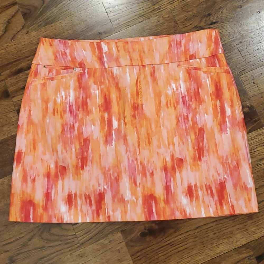 Attyre womens pink, orange, & white skort size 10